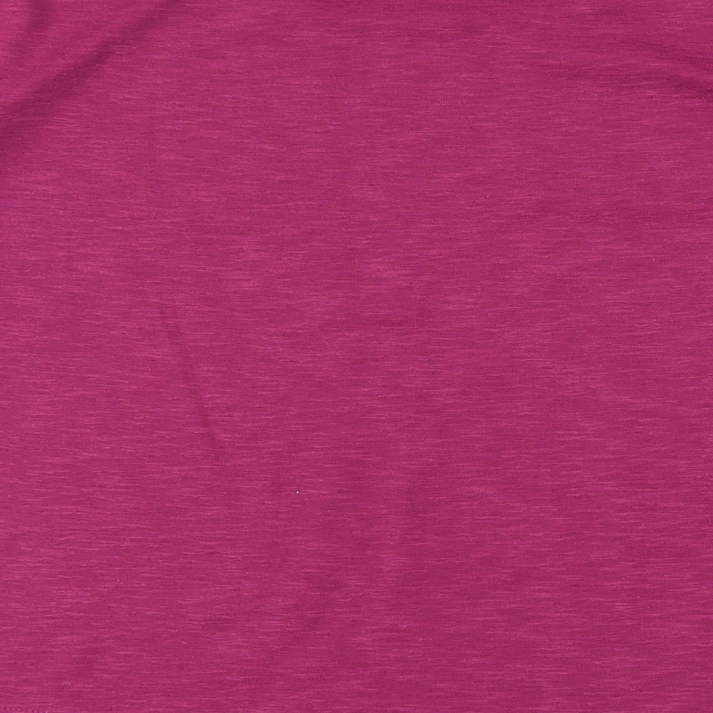 RJR.John Rocha Womens Purple Polyester Basic T-Shirt Size 10 Scoop Neck