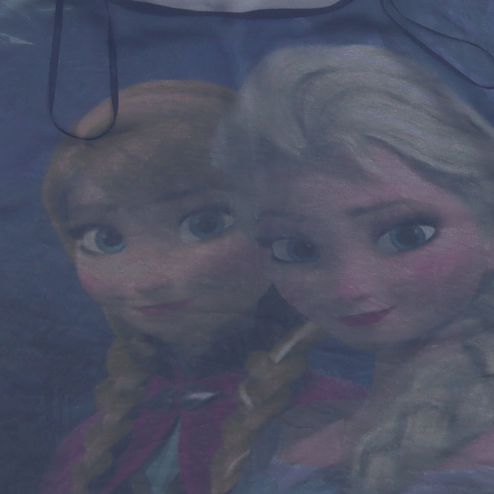 George Girls Blue Polyester Basic Blouse Size 9-10 Years Crew Neck - Frozen, Anna & Elsa