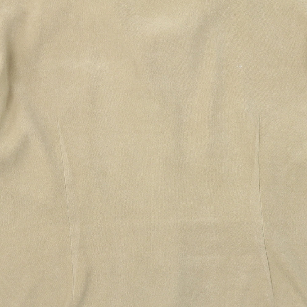 Sara Woman Womens Beige Polyester Basic Button-Up Size 20 V-Neck