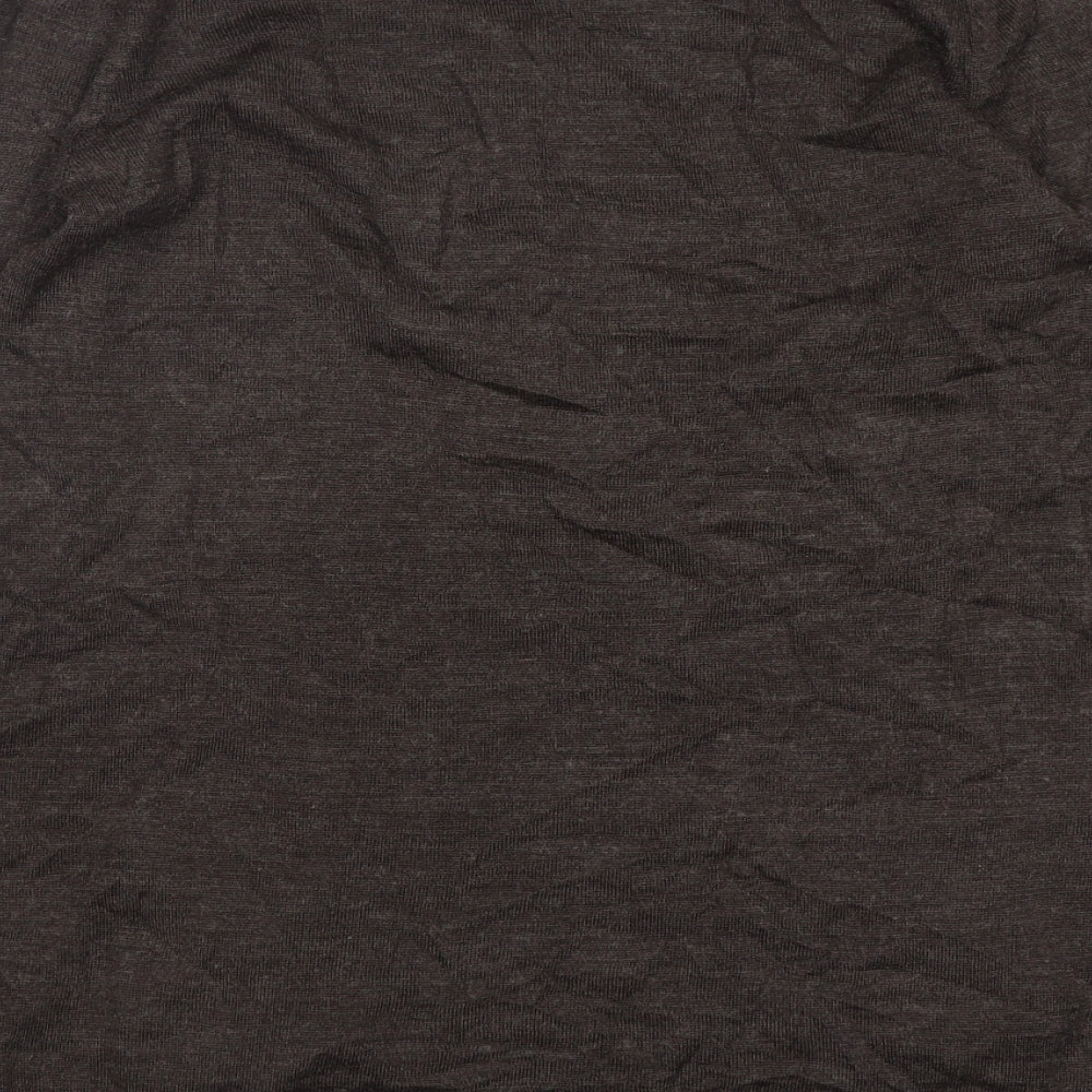 H&M Womens Brown V-Neck Acrylic Pullover Jumper Size S