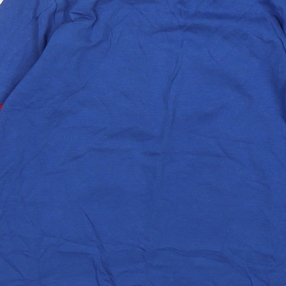F&F Boys Multicoloured Cotton Basic T-Shirt Size 6-7 Years Round Neck - Christmas