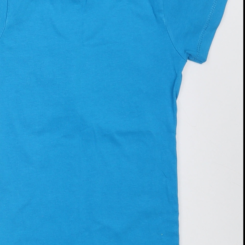 Urban Debt Boys Blue Cotton Basic T-Shirt Size 5 Years Crew Neck Pullover - Game Mode