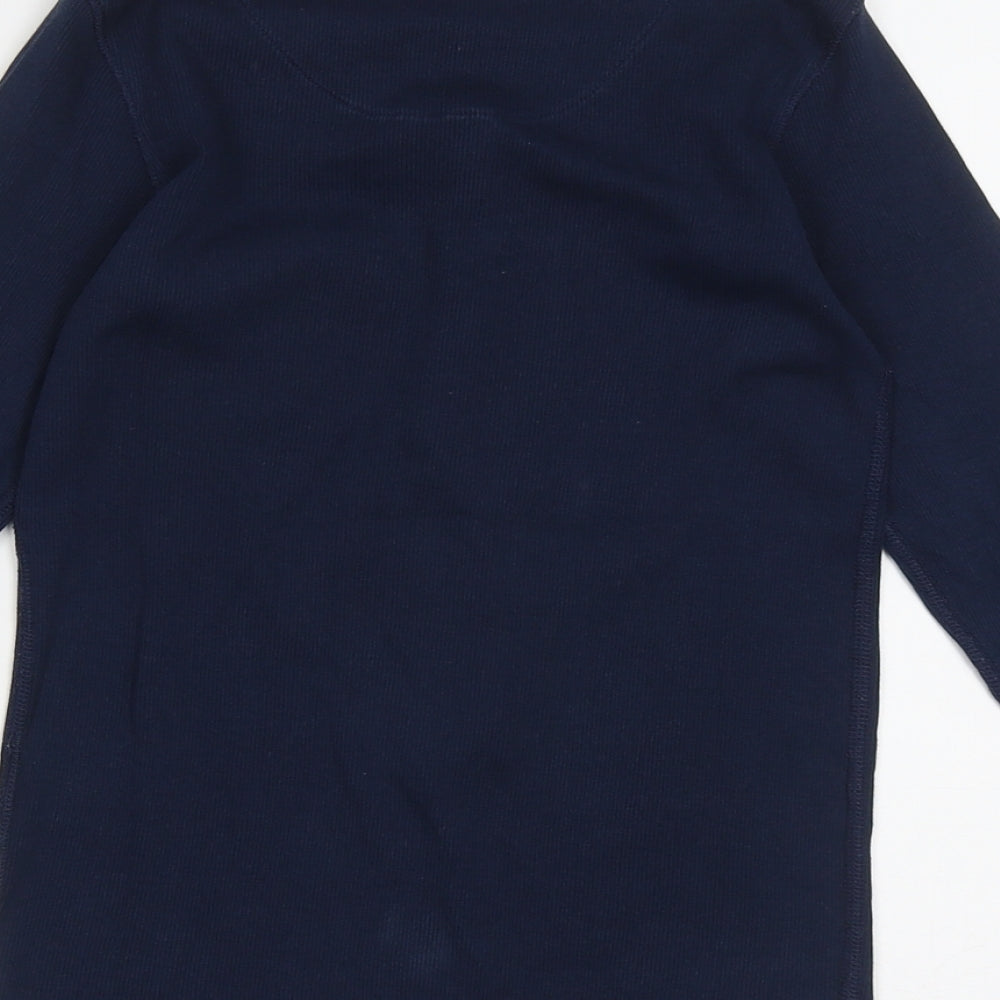 NEXT Girls Blue Cotton Cami Pyjama Top Size 9 Years Pullover - Lettuce Edging