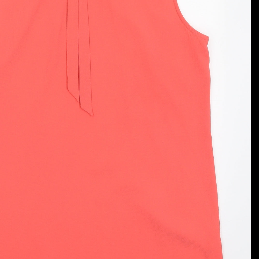 Papaya Womens Pink Polyester Basic Tank Size 14 Round Neck