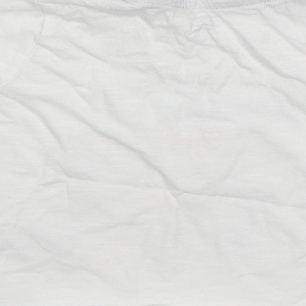 Primark Boys White Cotton Basic T-Shirt Size 12-18 Months Round Neck