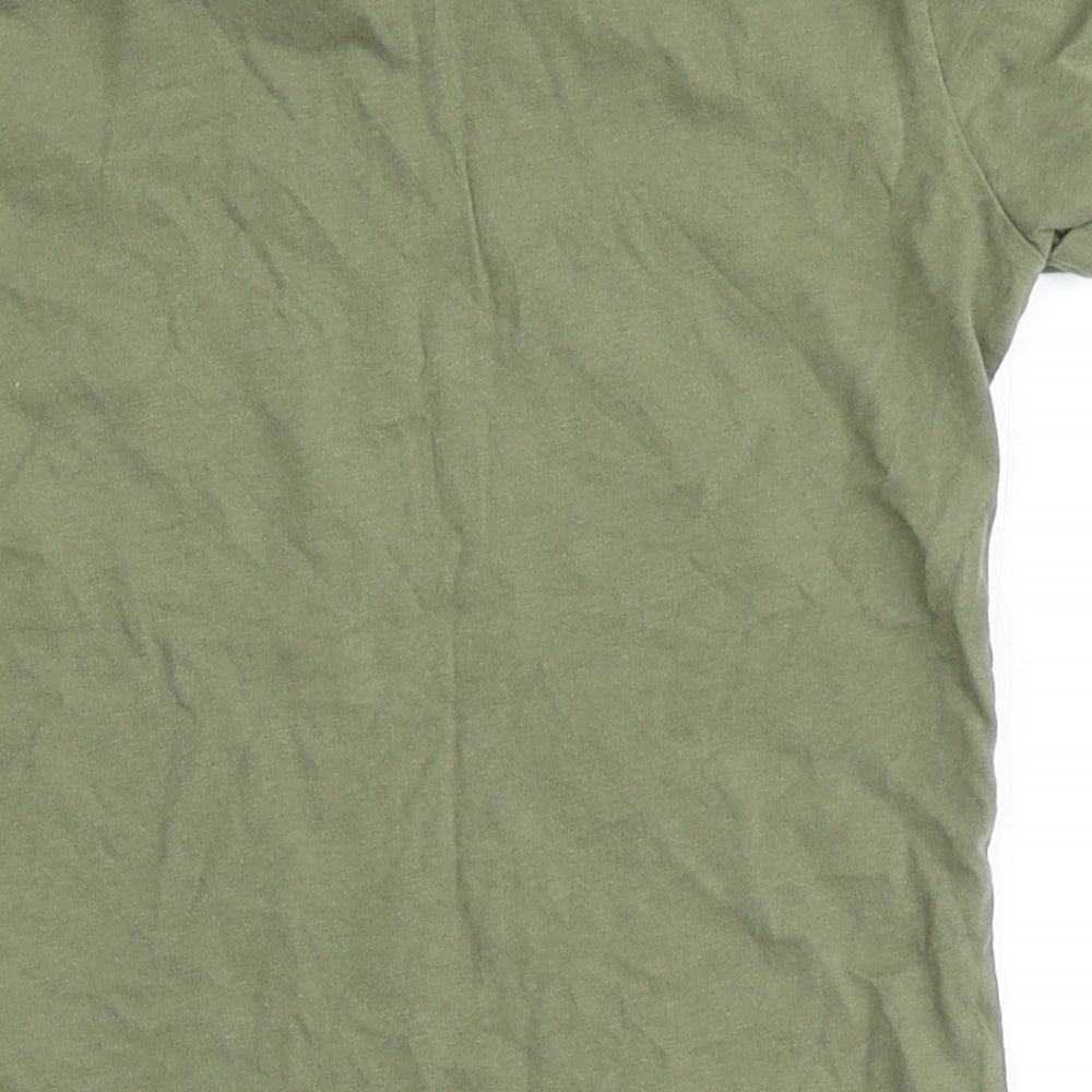 Primark Girls Green 100% Cotton Basic T-Shirt Size 7-8 Years Round Neck - L'Amour