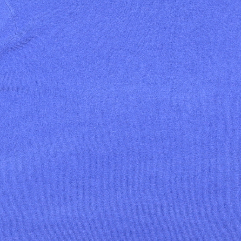 Bonmarché Womens Blue High Neck Acrylic Pullover Jumper Size 16