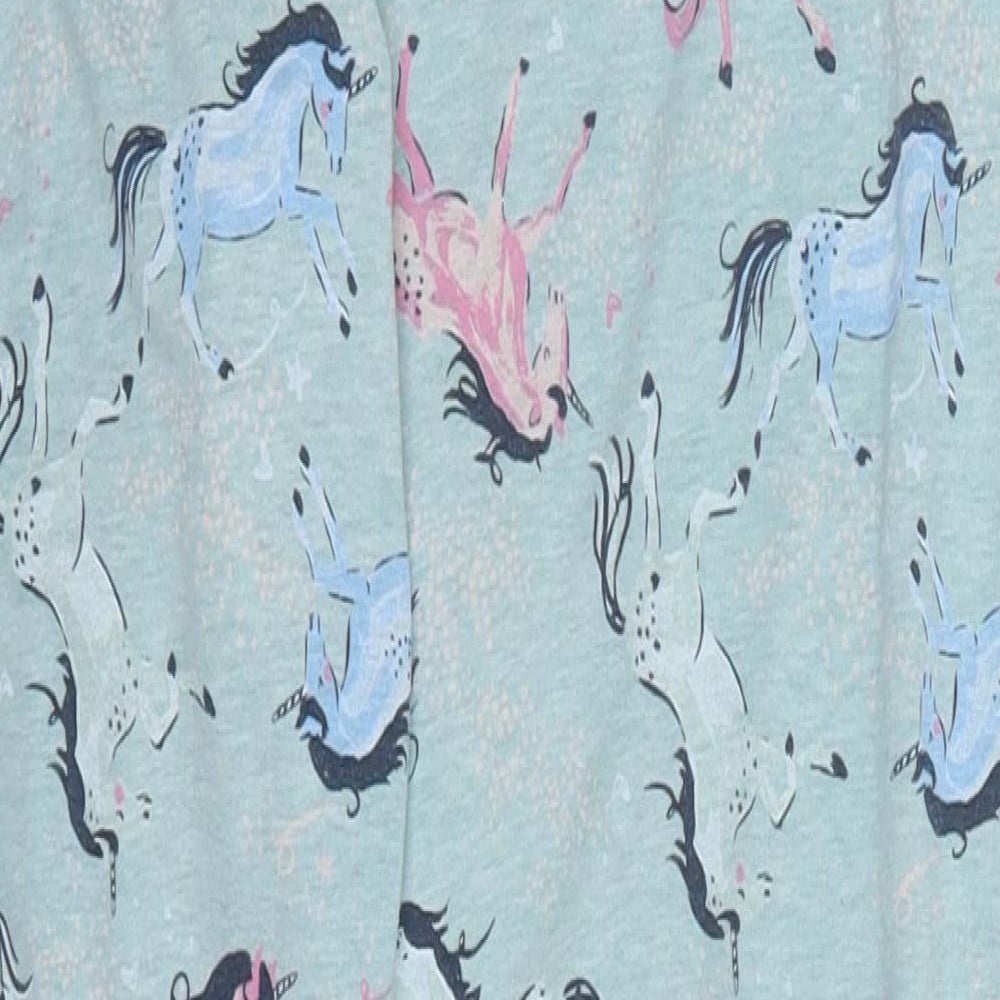 Marks and Spencer Womens Blue Cotton Trousers Size 12 L30 in Regular - Unicorns
