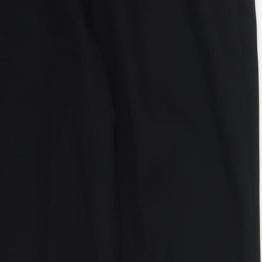 Preworn Womens Black Polyester Trousers Size 30 in L26 in Regular