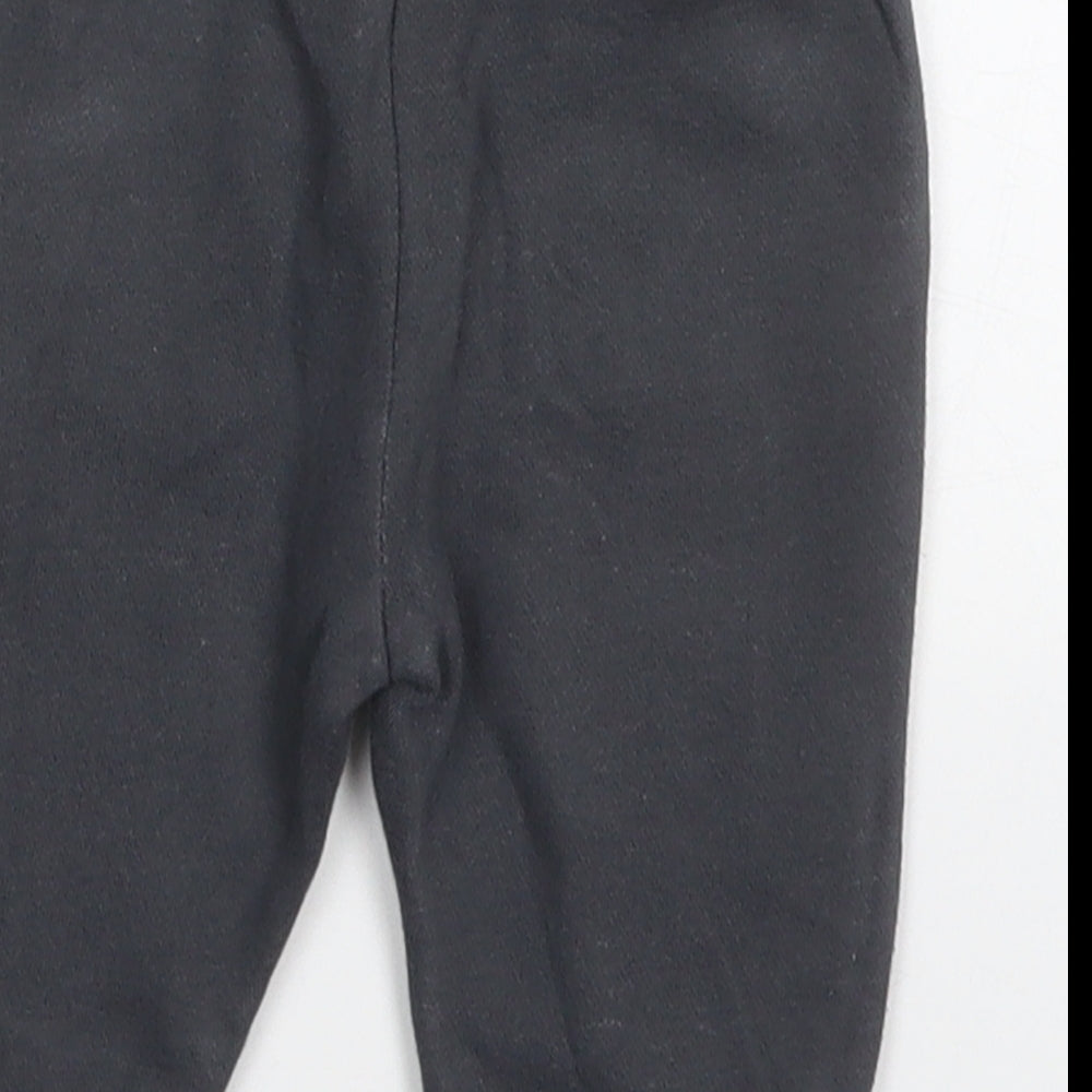 Tesco Boys Grey Cotton Sweatpants Trousers Size 3-6 Months Drawstring