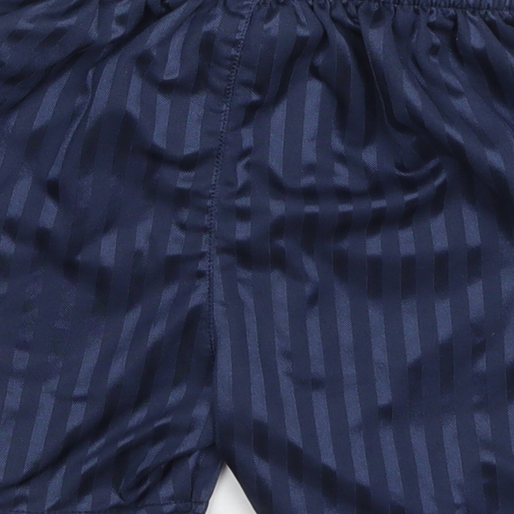 Top Sport Boys Blue Striped Polyester Sweat Shorts Size 7-8 Years Regular Drawstring