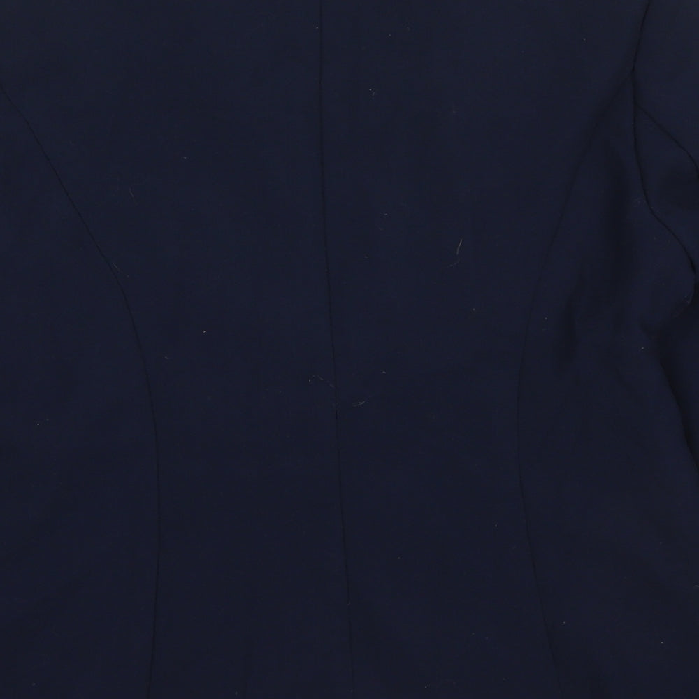 New Look Womens Blue Polyester Jacket Blazer Size 10
