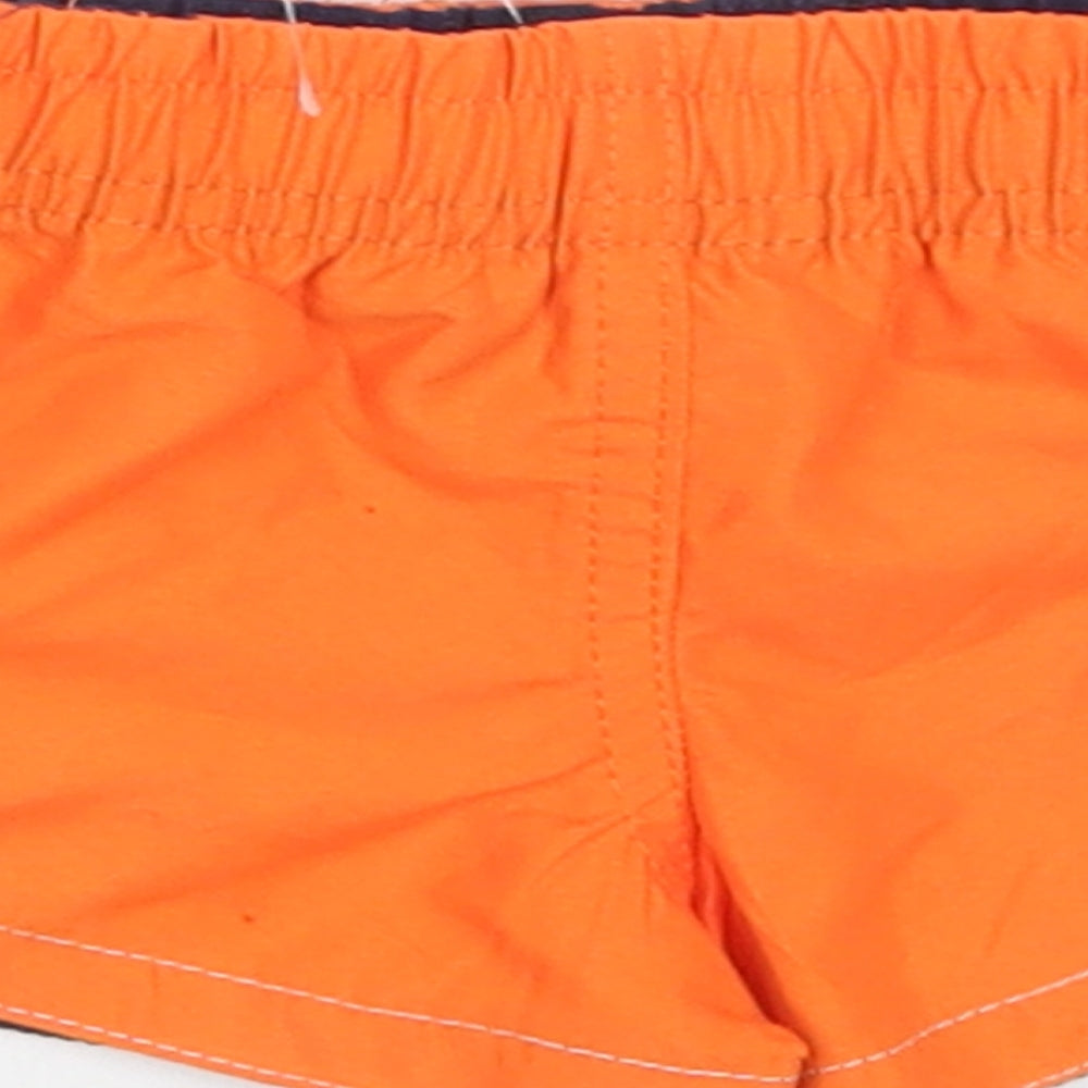 Primark Boys Orange Polyester Cropped Trousers Size 0-3 Months Drawstring - Swim Shorts