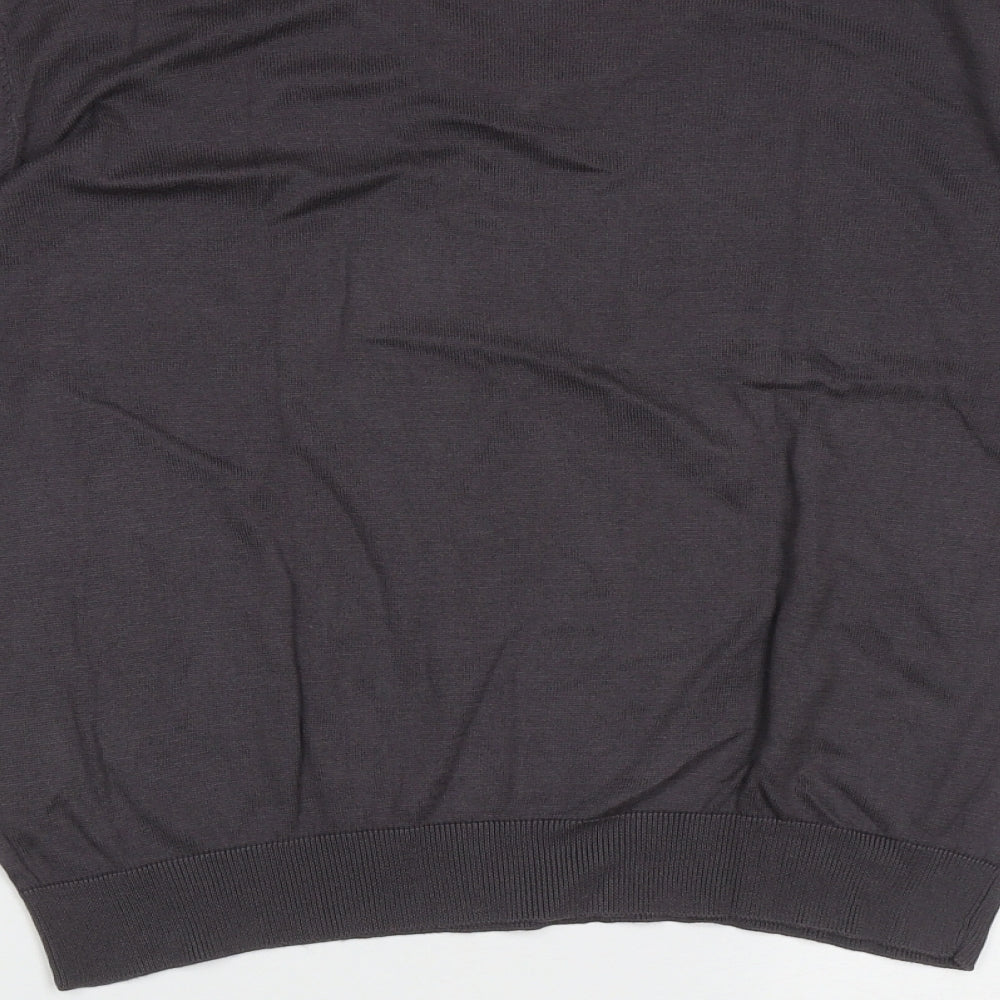 tequila solo Womens Green V-Neck Modal Pullover Jumper Size S