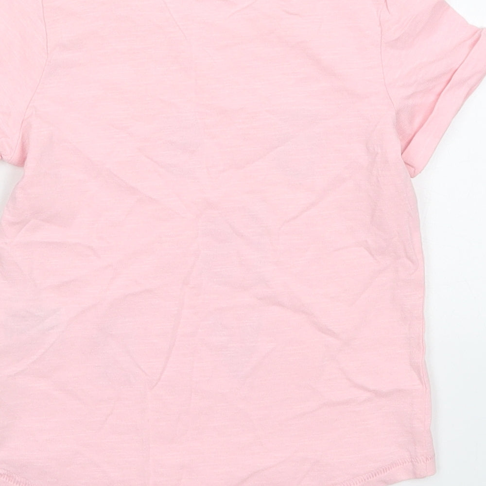 Matalan Girls Pink Cotton Basic T-Shirt Size 12-18 Months Crew Neck Pullover - Best Sis Ever