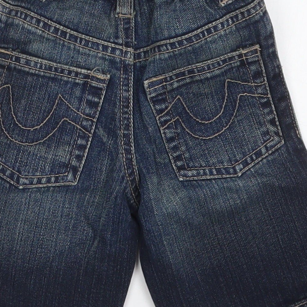 Matalan Boys Blue Cotton Capri Jeans Size 3-6 Months Button