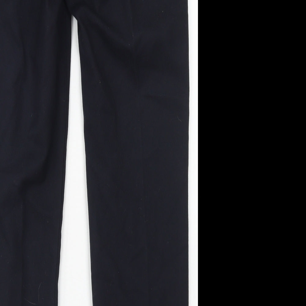 1880 Club Mens Blue Polyester Dress Pants Trousers Size 28 in L27 in Regular Button