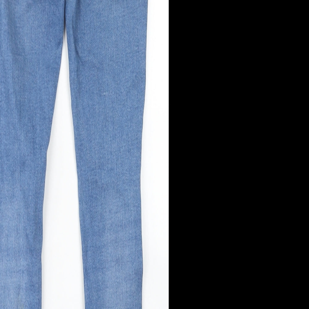 Denim Co Womens Blue Cotton Skinny Jeans Size 10 L29 in Regular Button
