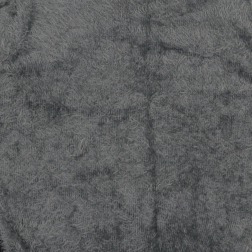 Klass Womens Grey High Neck Acrylic Pullover Jumper Size M