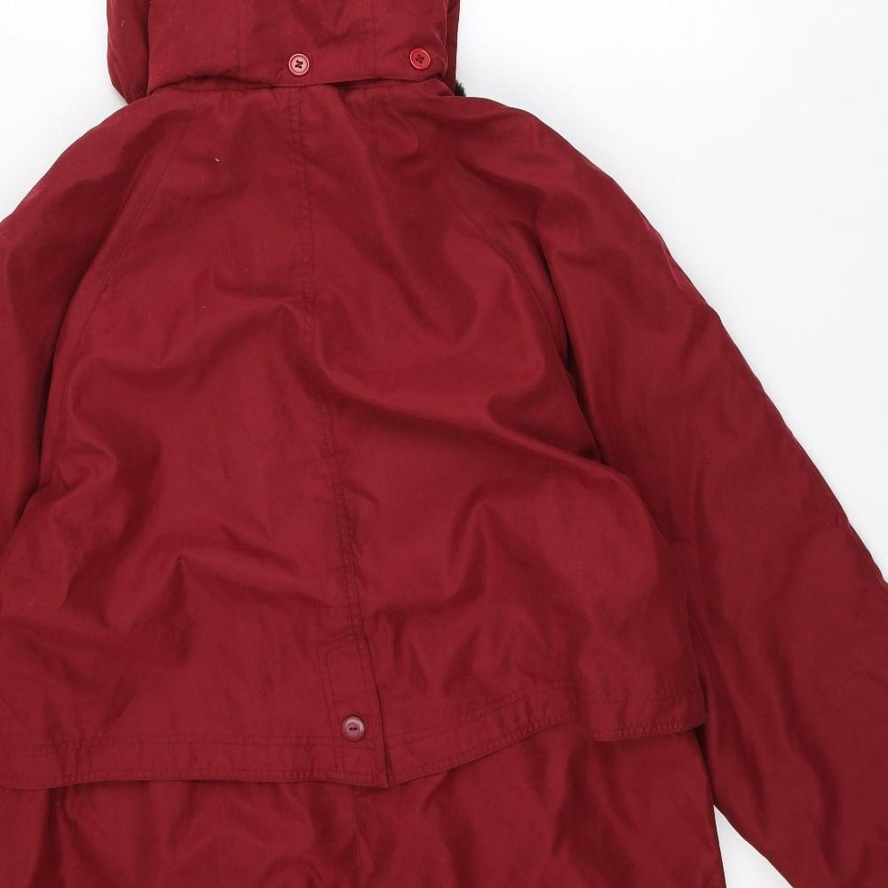 Hawshead Womens Red Parka Coat Size 10 Zip