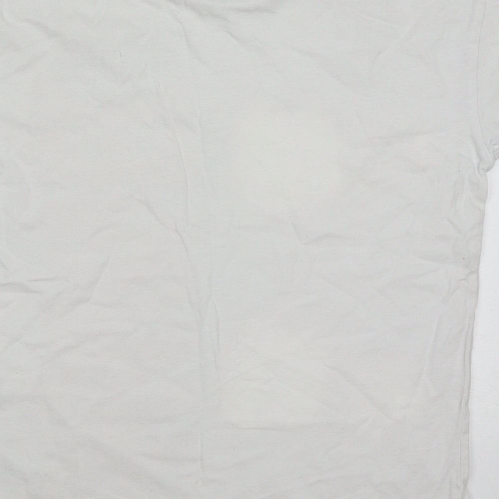 George Boys White Cotton Basic T-Shirt Size 9-10 Years Crew Neck Pullover - Marvel