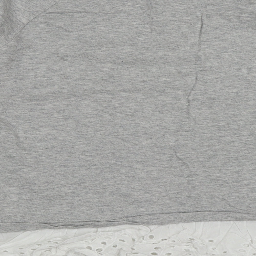 Only Womens Grey Cotton Pullover Sweatshirt Size S Pullover