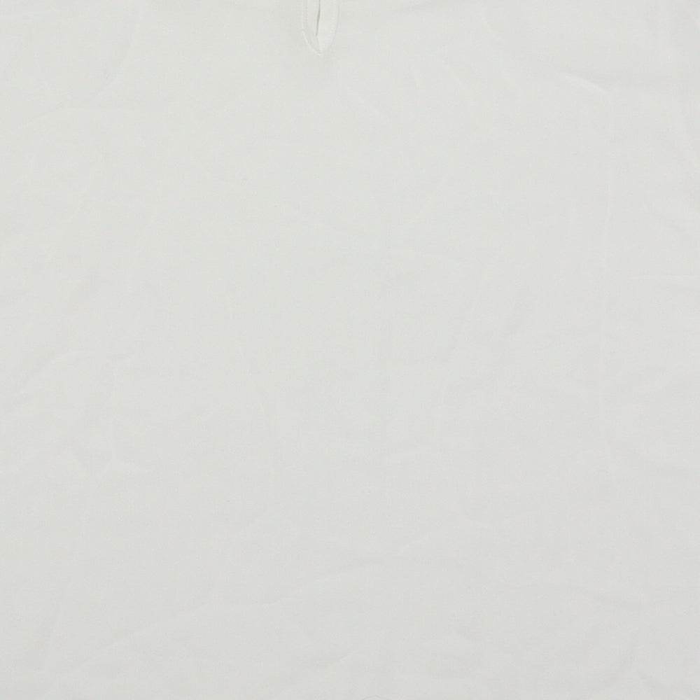 Pieces Womens White Polyester Basic T-Shirt Size M Crew Neck