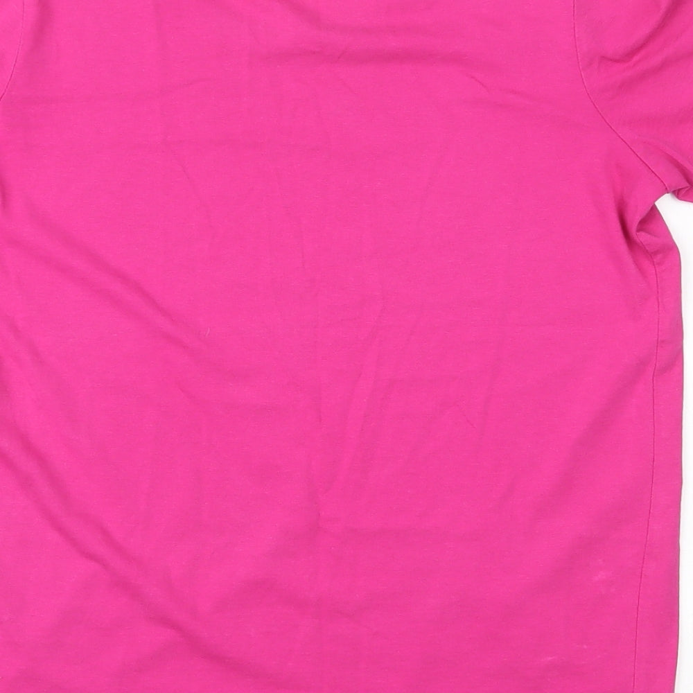 NEXT Womens Pink 100% Cotton Basic T-Shirt Size 6 Round Neck