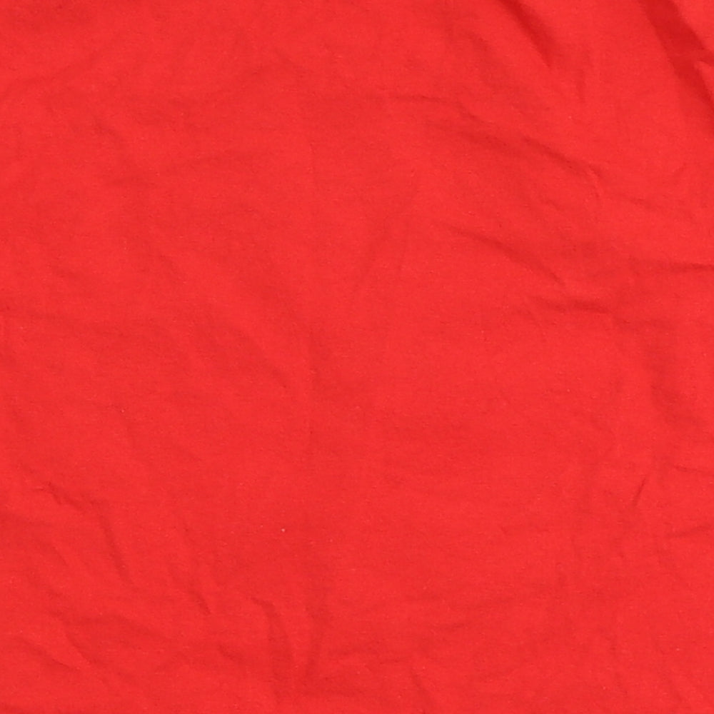 Fruit of the Loom Boys Red 100% Cotton Basic T-Shirt Size 3-4 Years Round Neck - Star Wars, Christmas