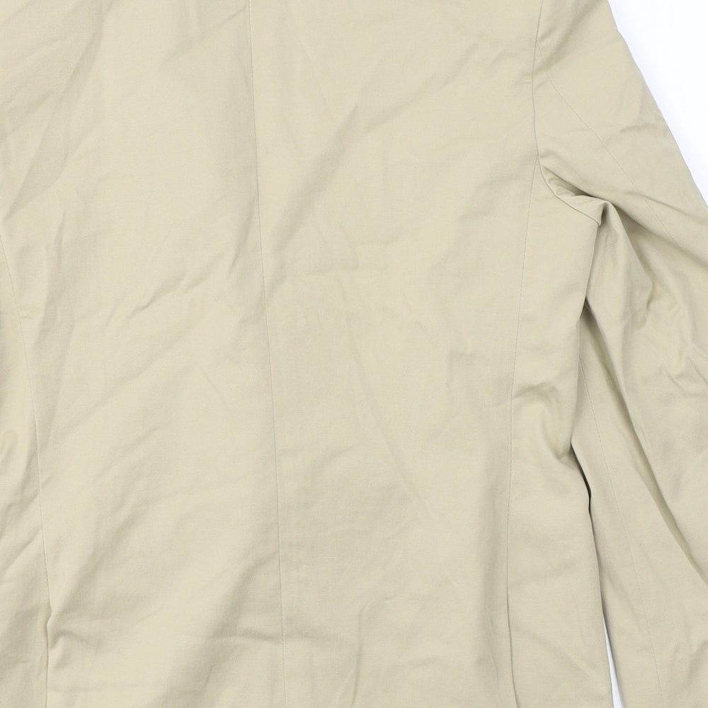 Brookfield Womens Beige Cotton Jacket Blazer Size 12