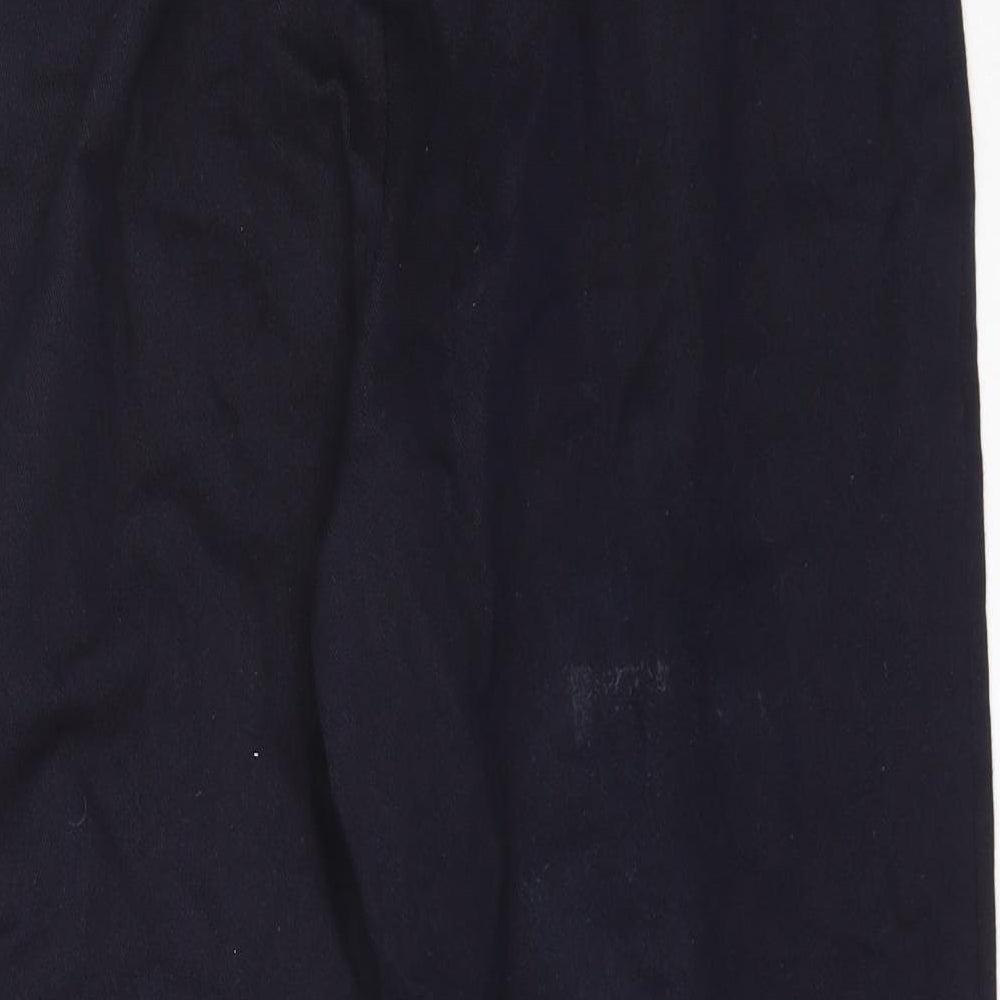 Berkertex Womens Blue Cotton Trousers Size 12 L22.5 in Regular