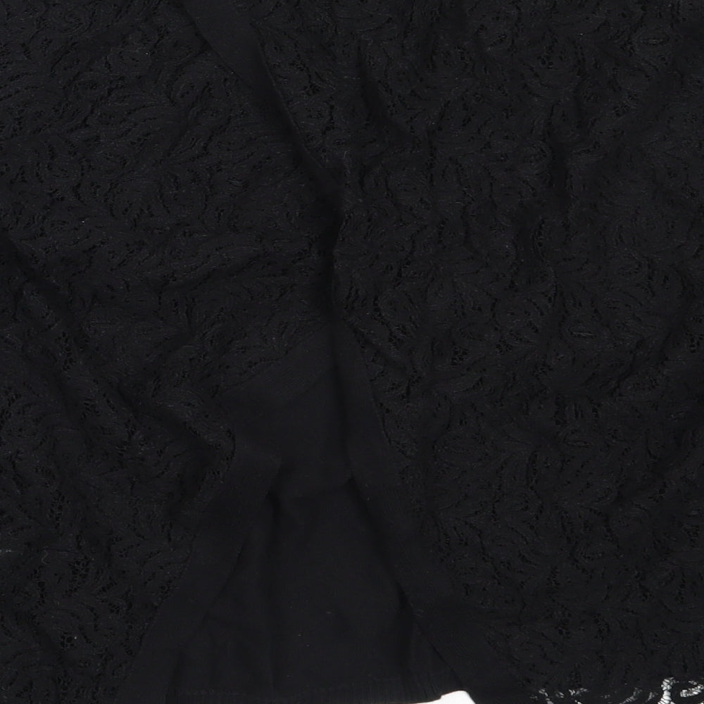 NEXT Womens Black Round Neck Cotton Pullover Jumper Size 12