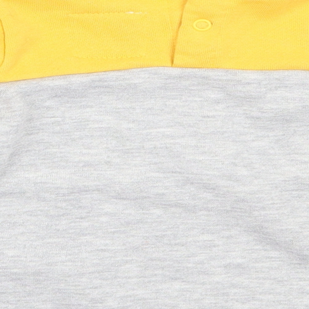 Primark Girls Yellow Colourblock Polyester Pullover Jumper Size 6-9 Months