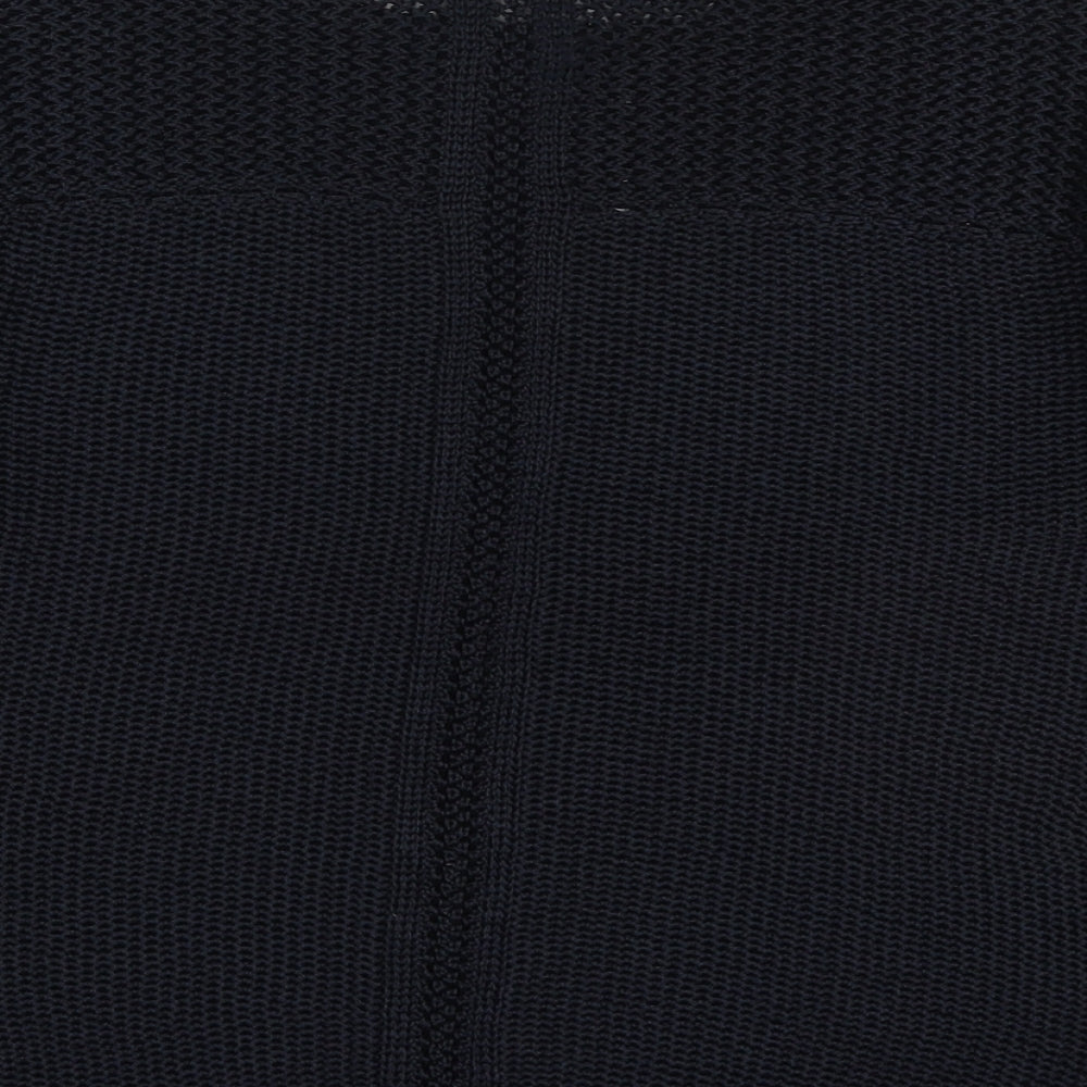 Marks & Spencer Womens Blue Round Neck Polyester Pullover Jumper Size 14