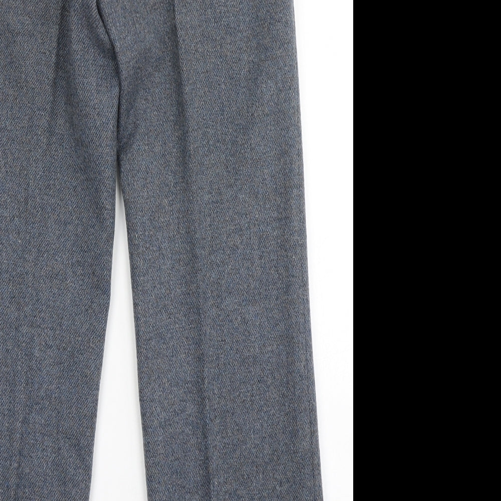 C&A Mens Blue Polyester Dress Pants Trousers L28 in Regular Button