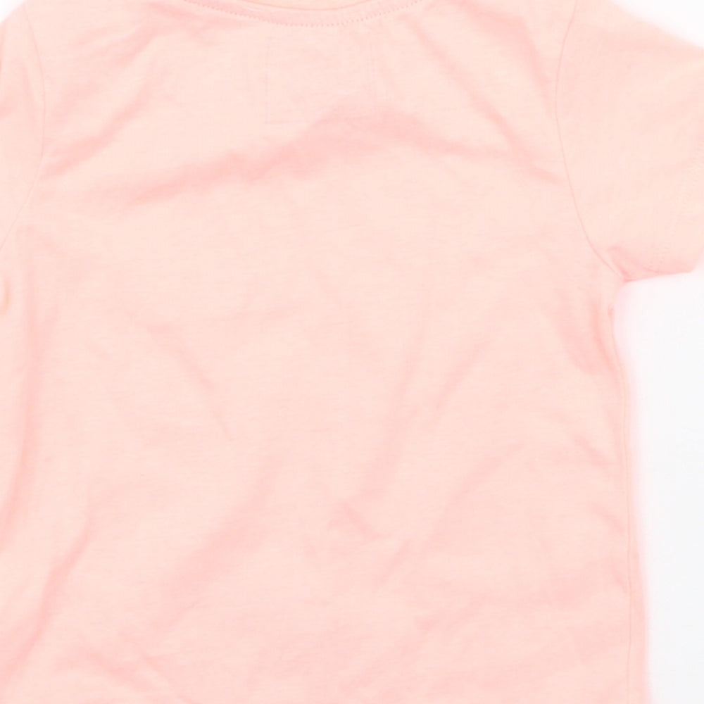 Early Days Orange Floral Polyester Jersey T-Shirt Size 6-9 Months Round Neck Pullover - miami 89
