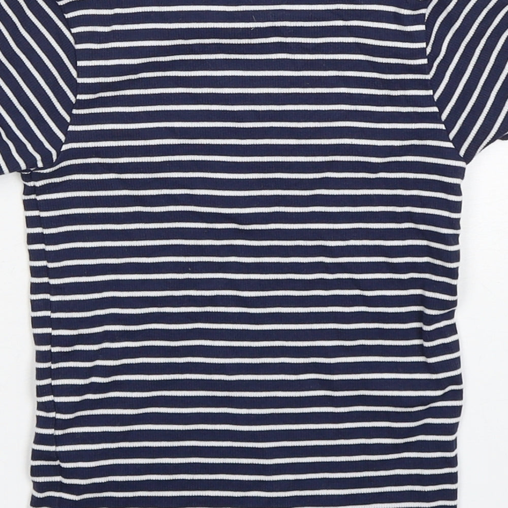 TU Girls Multicoloured Striped Cotton Basic T-Shirt Size 6 Years Round Neck Pullover