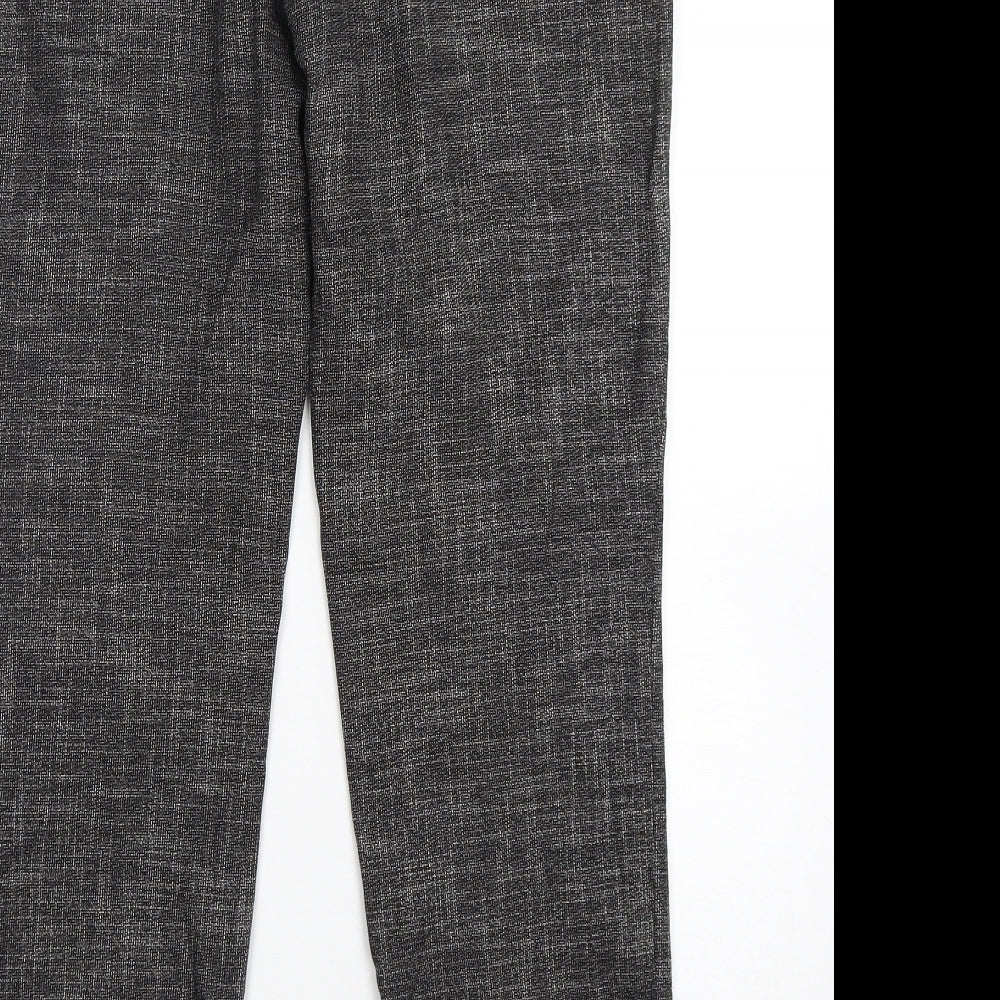Monsoon Womens Grey Polyester Trousers Size 10 L30 in Regular Zip