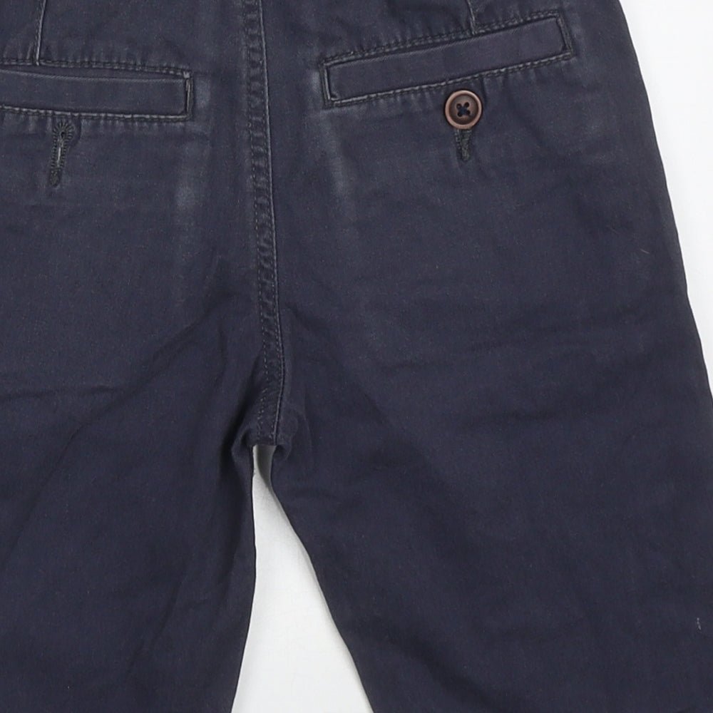 George Boys Blue Cotton Bermuda Shorts Size 5-6 Years Regular Buckle