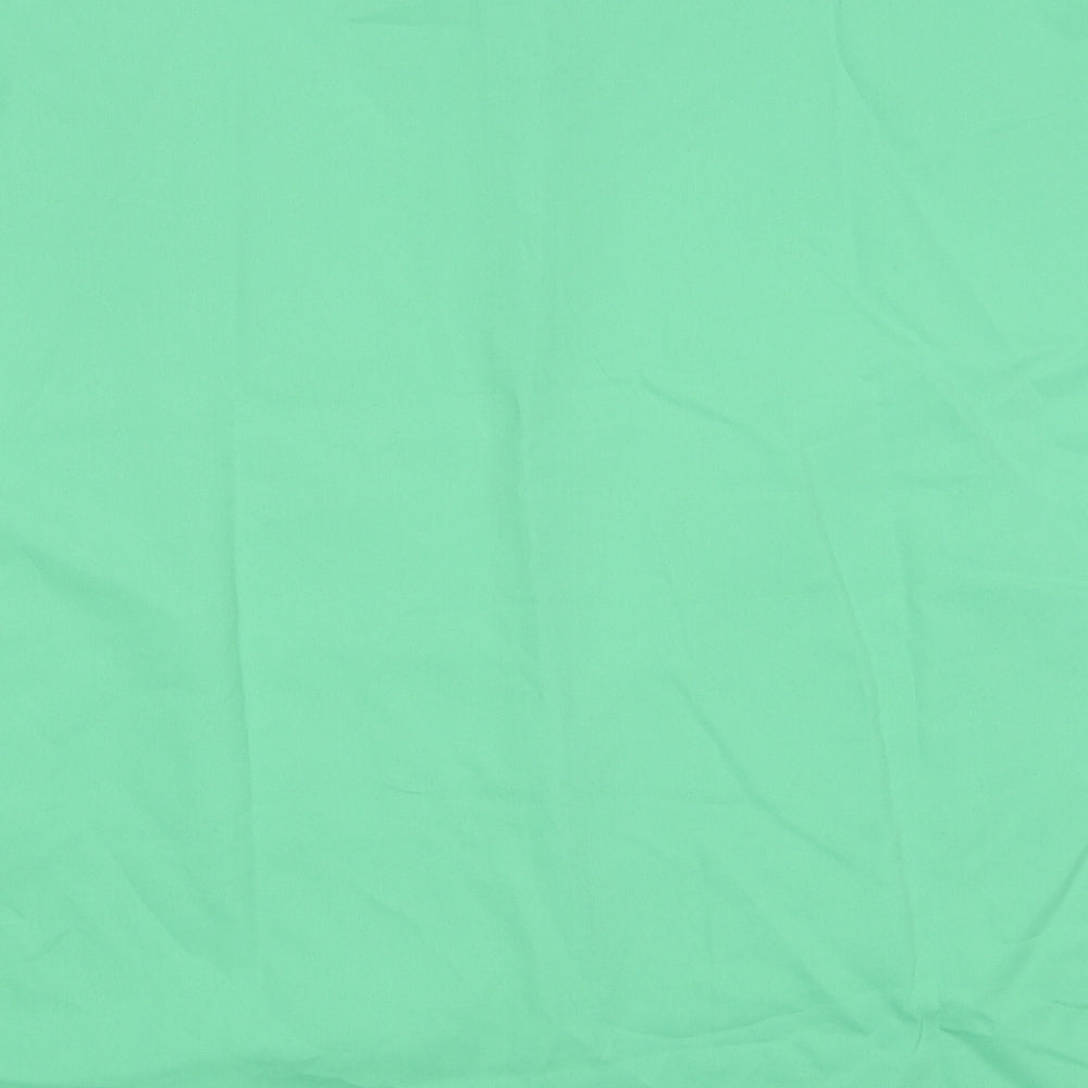 SheIn Womens Green Polyester Basic Button-Up Size M Collared