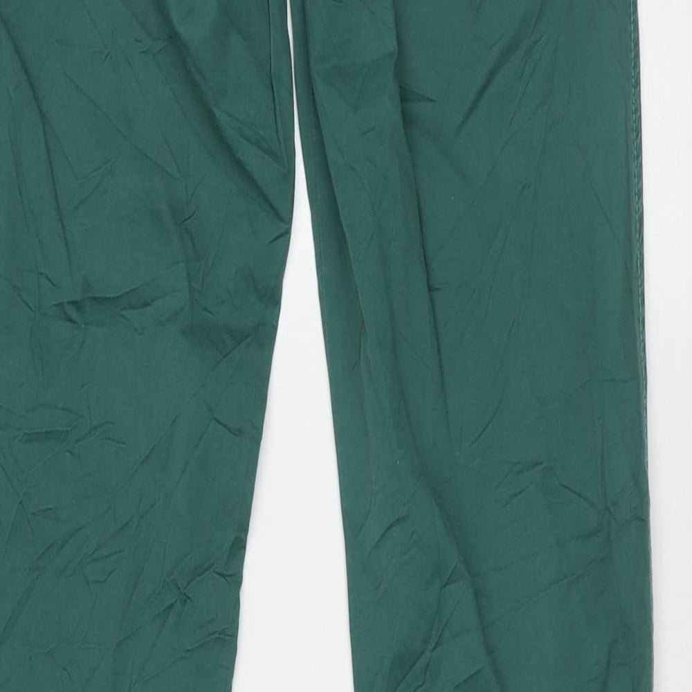 Maison Scotch Mens Green Cotton Trousers Size 27 L34 in Slim Button