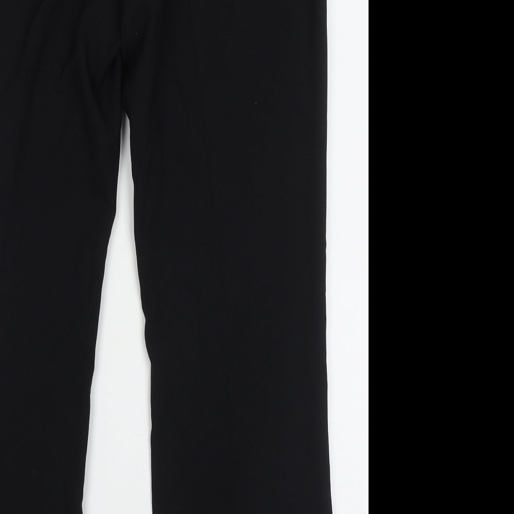 George Womens Black Polyester Trousers Size 14 L28 in Regular Hook & Eye