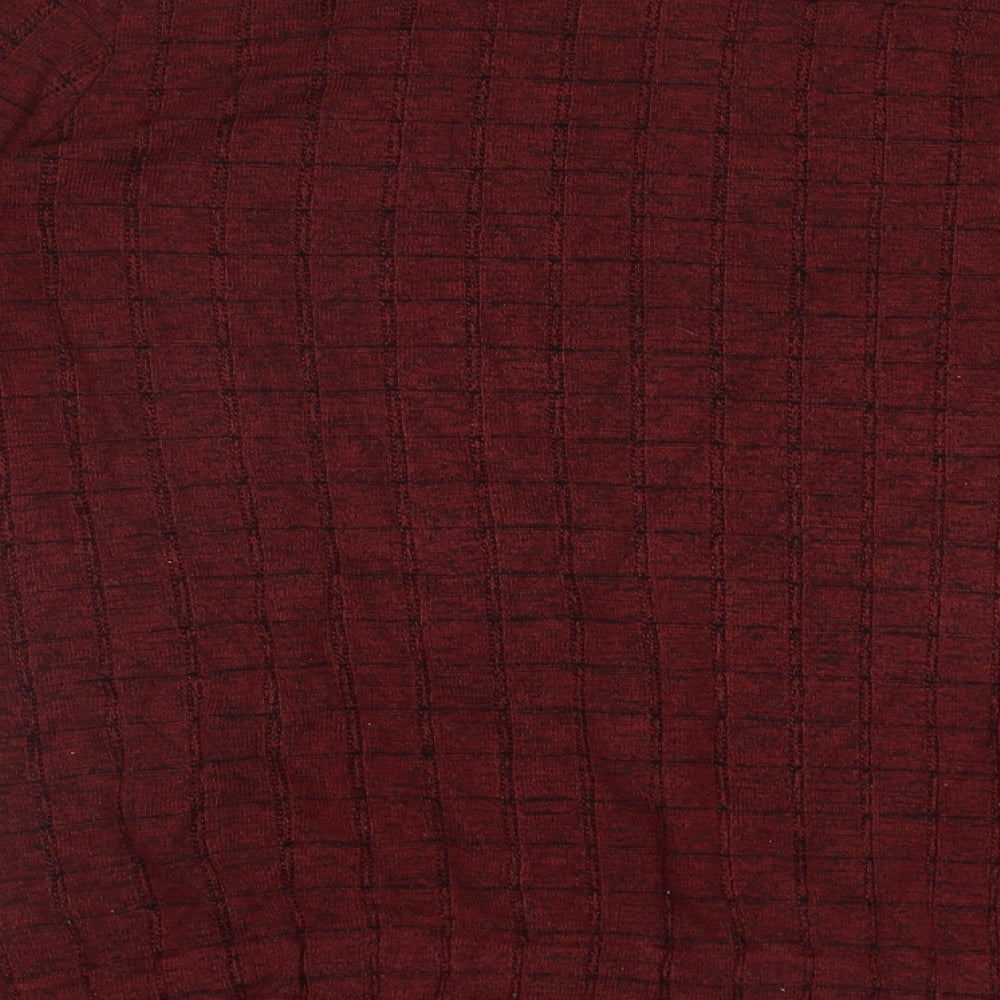 NEXT Womens Red Crew Neck Viscose Pullover Jumper Size 12