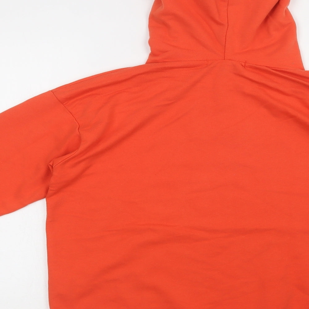 Missguided Womens Orange Polyester Pullover Hoodie Size 6
