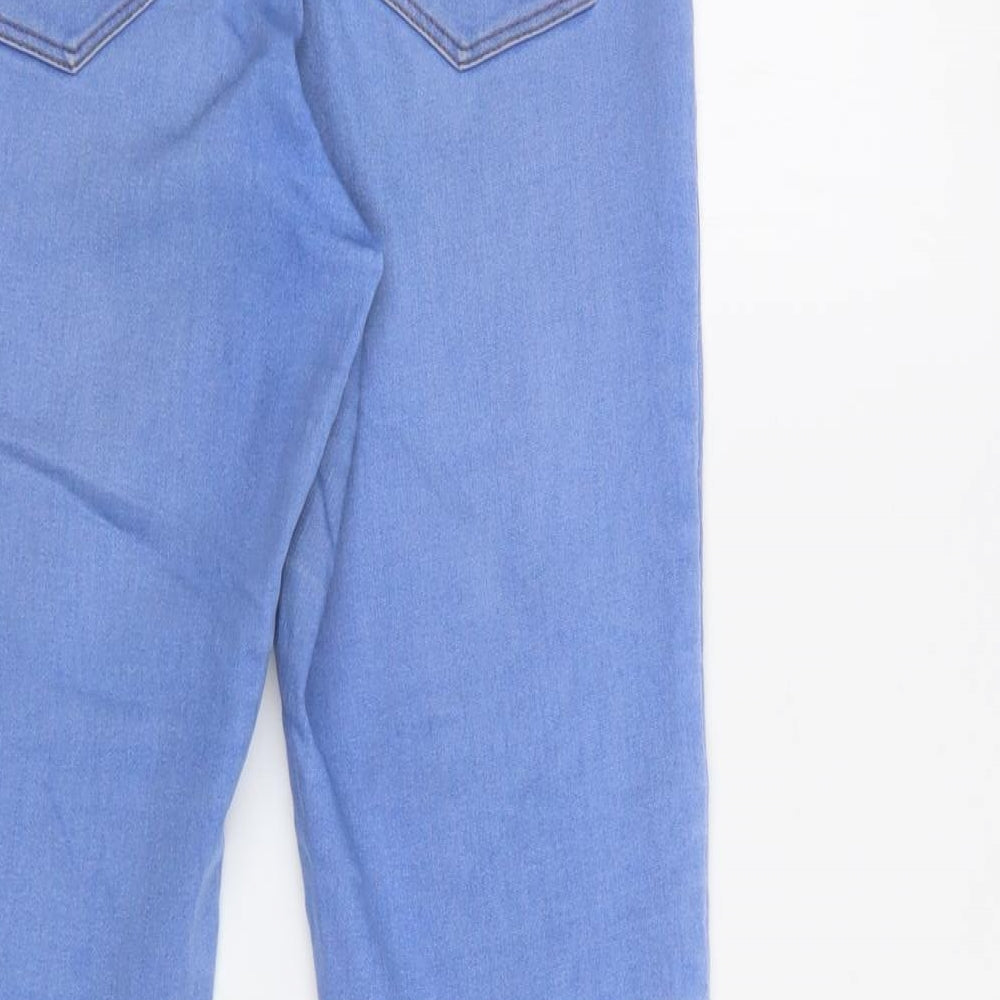 Matalana Womens Blue Cotton Jegging Jeans Size 12 L28 in Regular Button