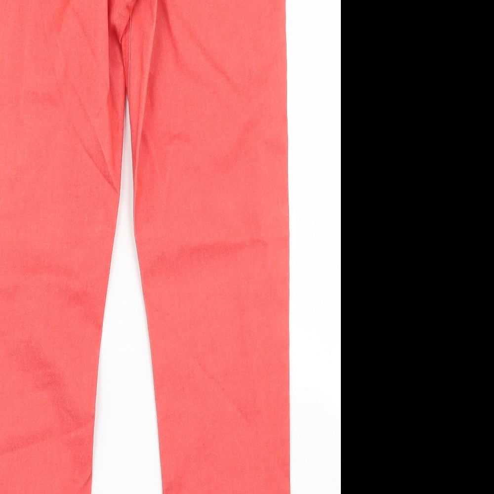 Marks & Spencer Womens Orange Cotton Jegging Jeans Size 10 L27 in Regular