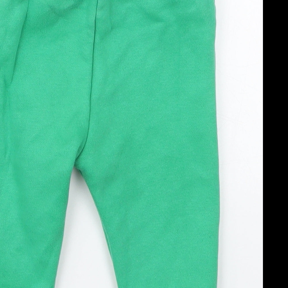 Fred & Flo Boys Green Cotton Sweatpants Trousers Size 9-12 Months Drawstring