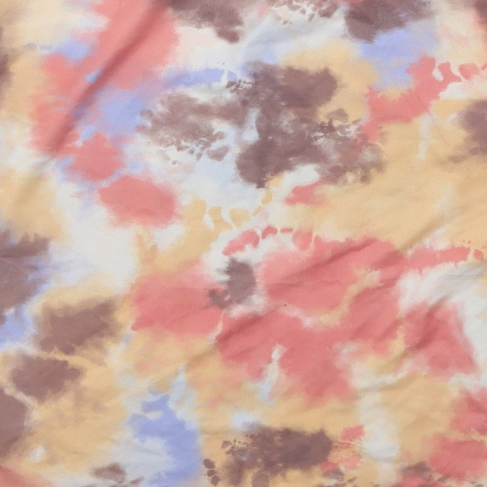 SheIn Girls Multicoloured Polyester Basic T-Shirt Size 8 Years Crew Neck Pullover - Sunshine