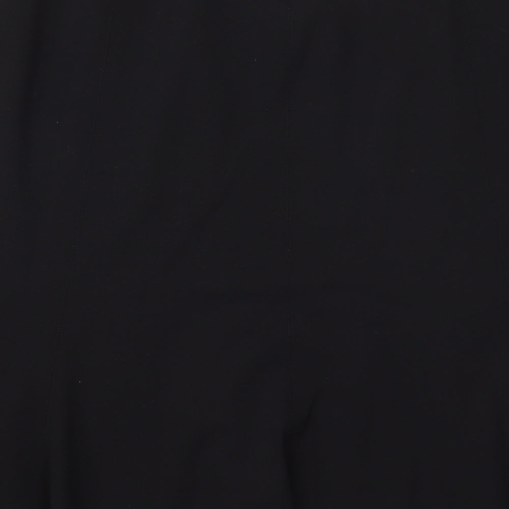 Artigiano Womens Black Polyester Swing Skirt Size 22 Zip