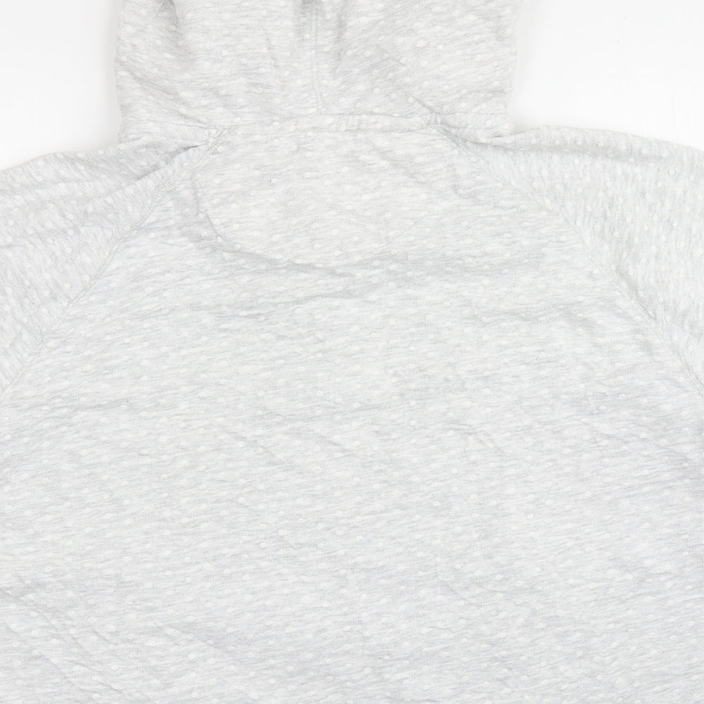 Marks and Spencer Womens Grey Polka Dot 100% Cotton Cape Hoodie Size S